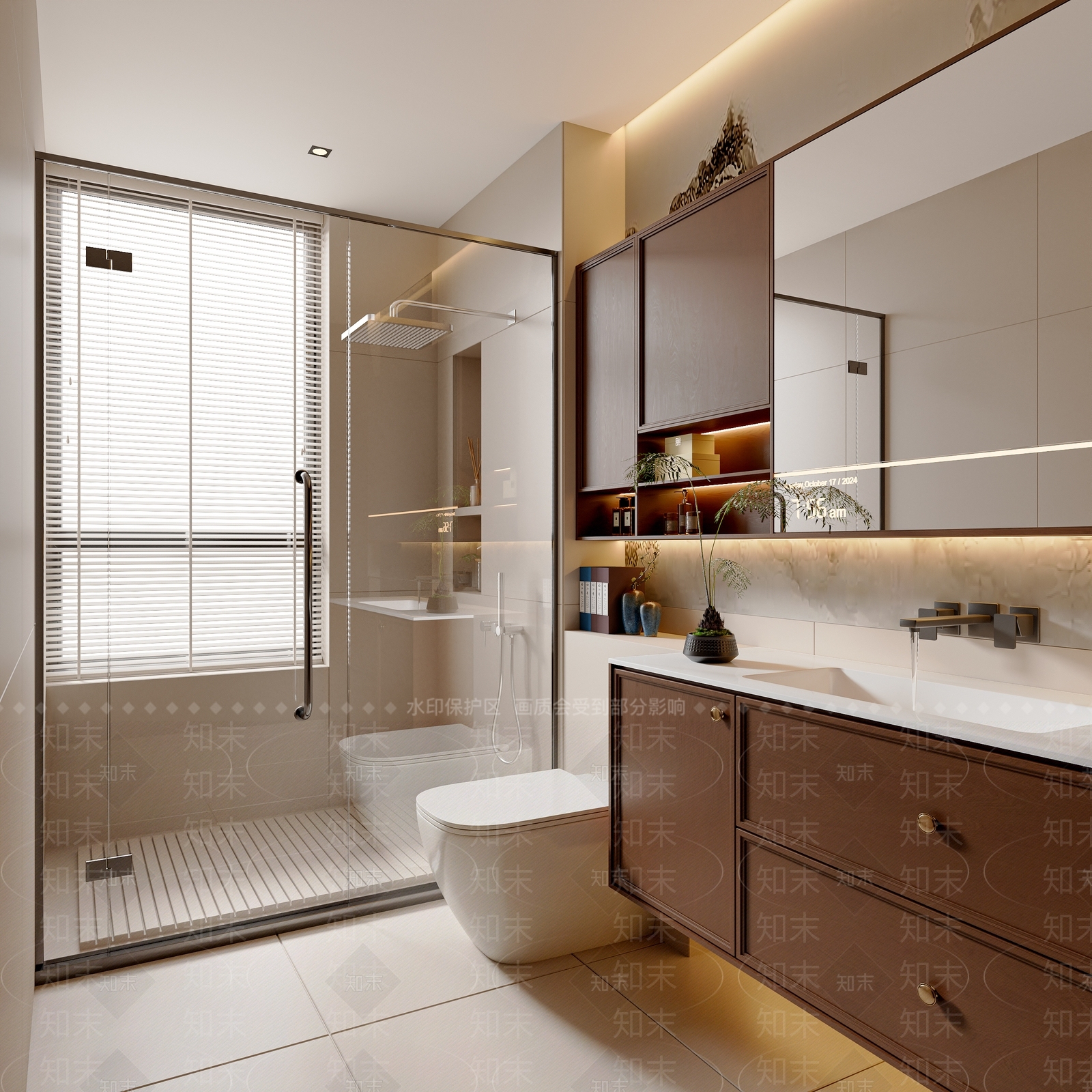 新中式中式卫生间3D模型下载【ID:1192975140】