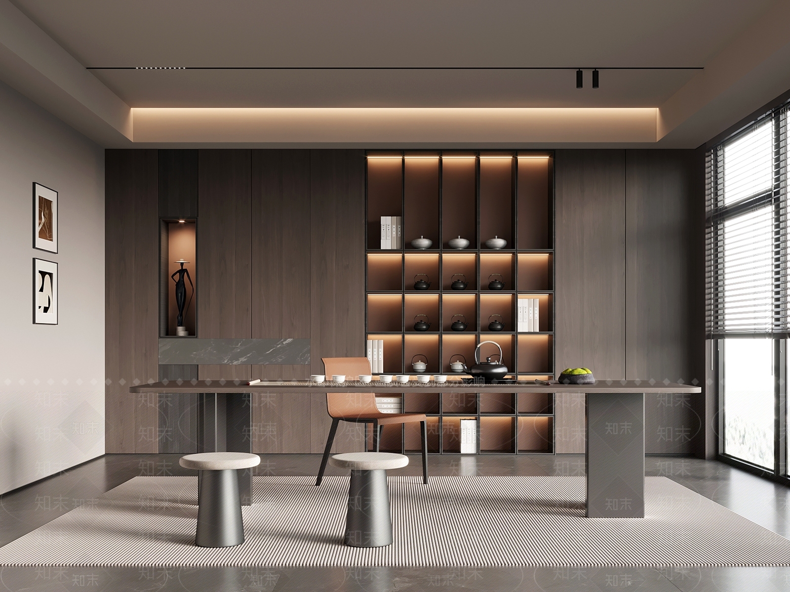 现代意式茶室3D模型下载【ID:1192976559】