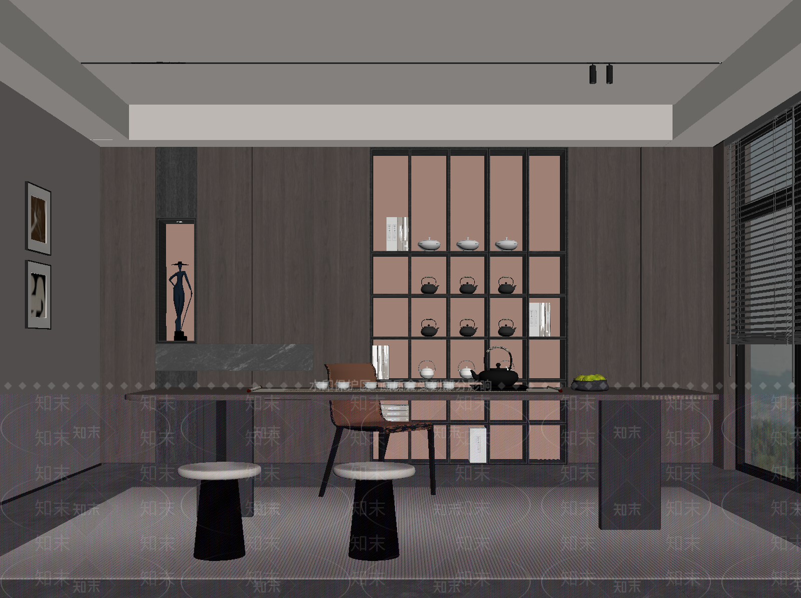现代意式茶室SU模型下载【ID:1192976696】