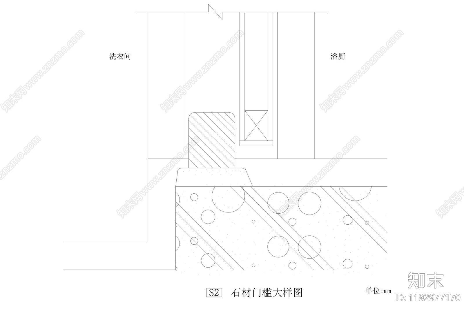现代卫生间施工图下载【ID:1192977170】