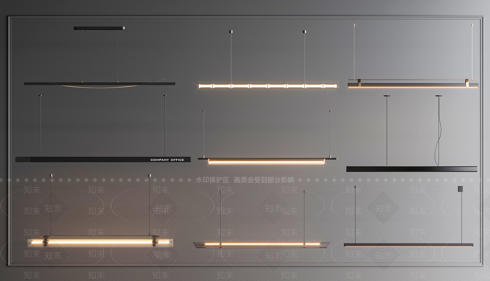 现代意式灯具组合3D模型下载【ID:1192977492】