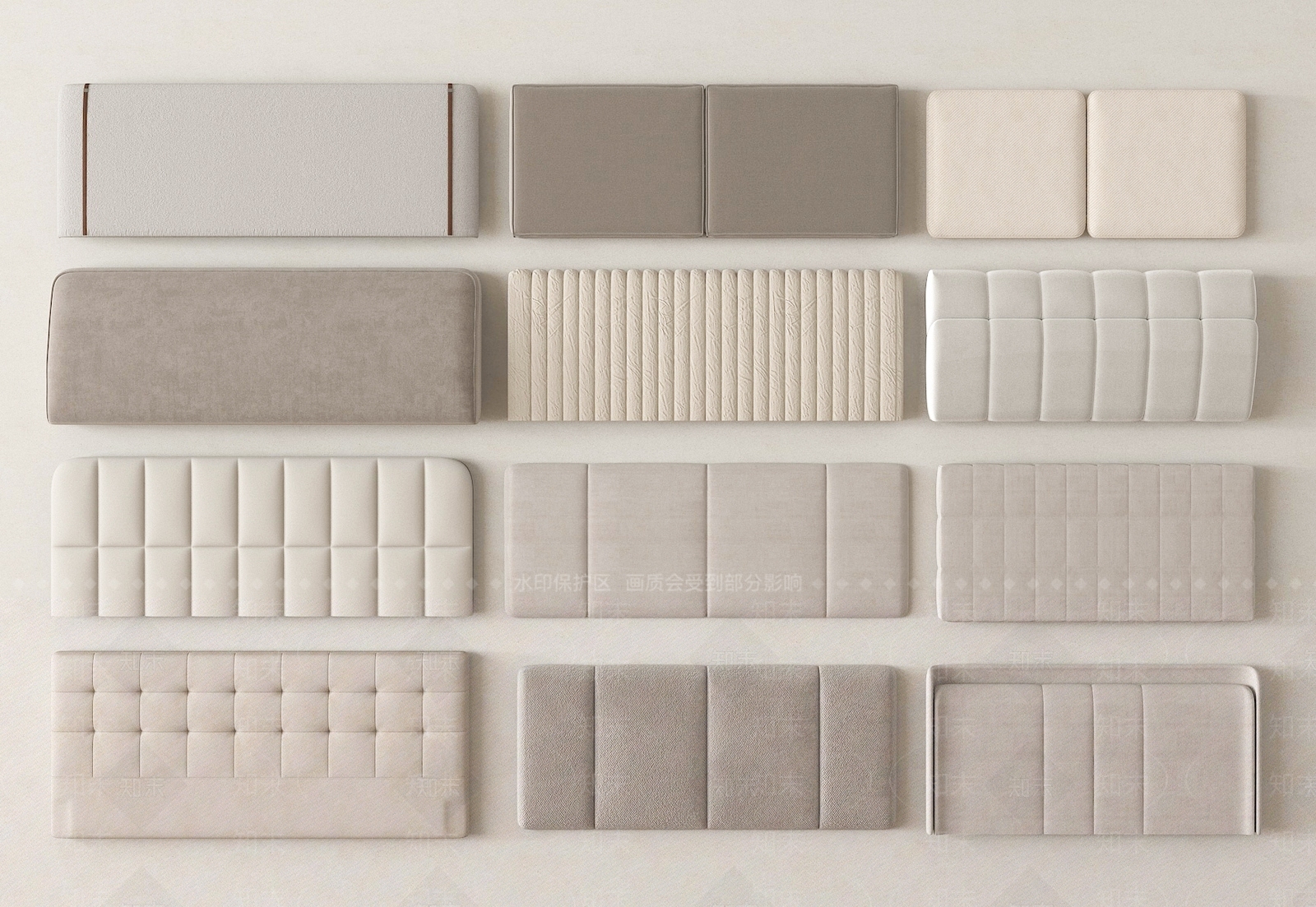 现代床品SU模型下载【ID:1192980988】