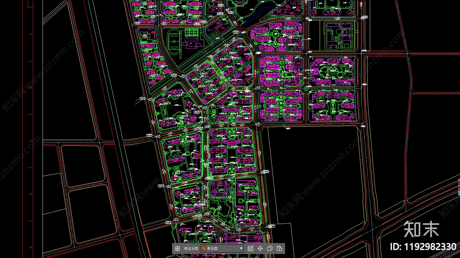 城市规划cad施工图下载【ID:1192982330】