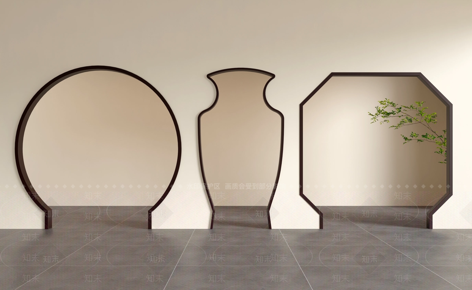 新中式门套SU模型下载【ID:1192983786】