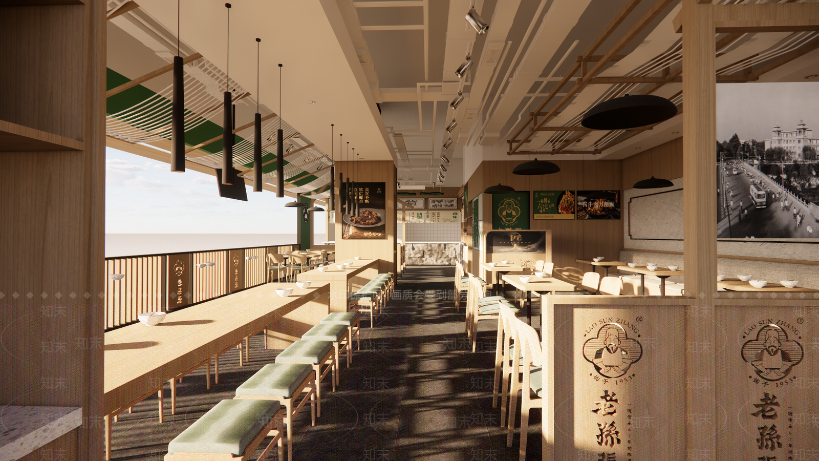 现代新中式中餐厅SU模型下载【ID:1193008237】