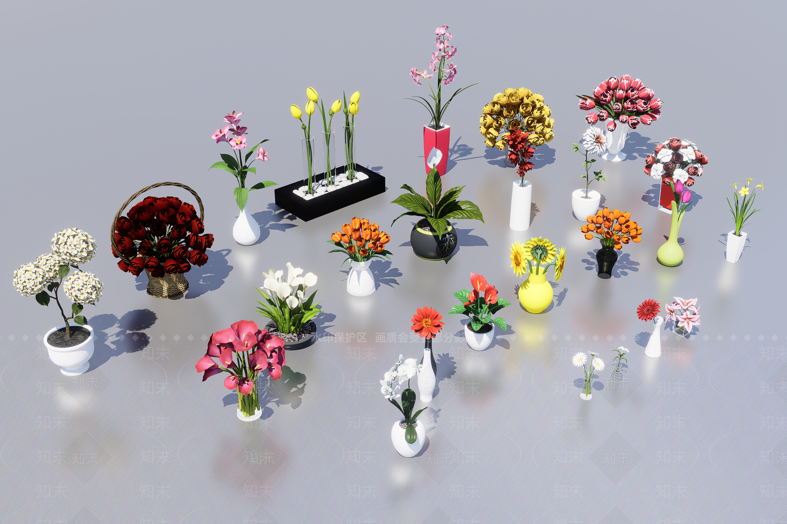 花3D模型下载【ID:1192992092】