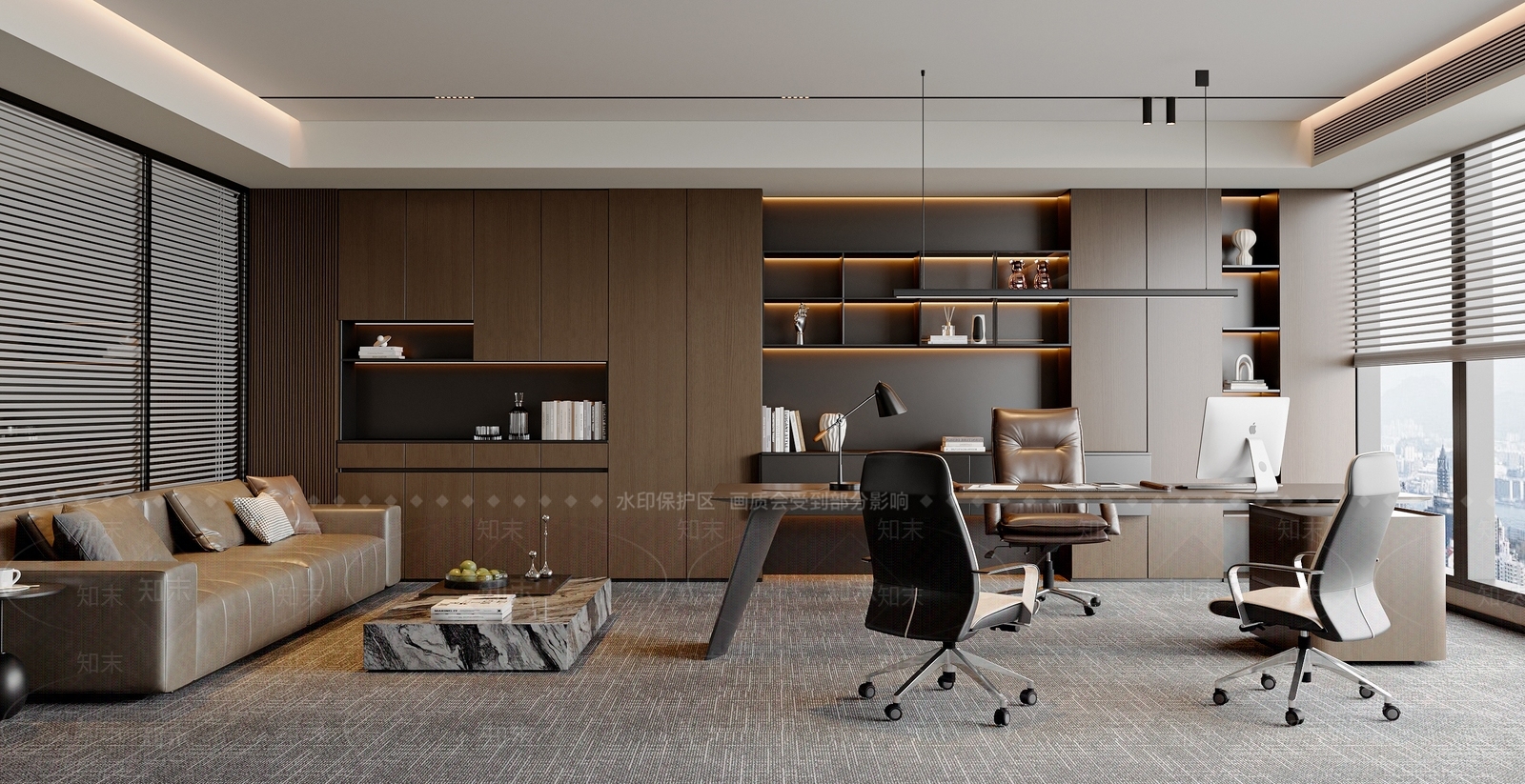 现代意式经理办公室SU模型下载【ID:1192993526】