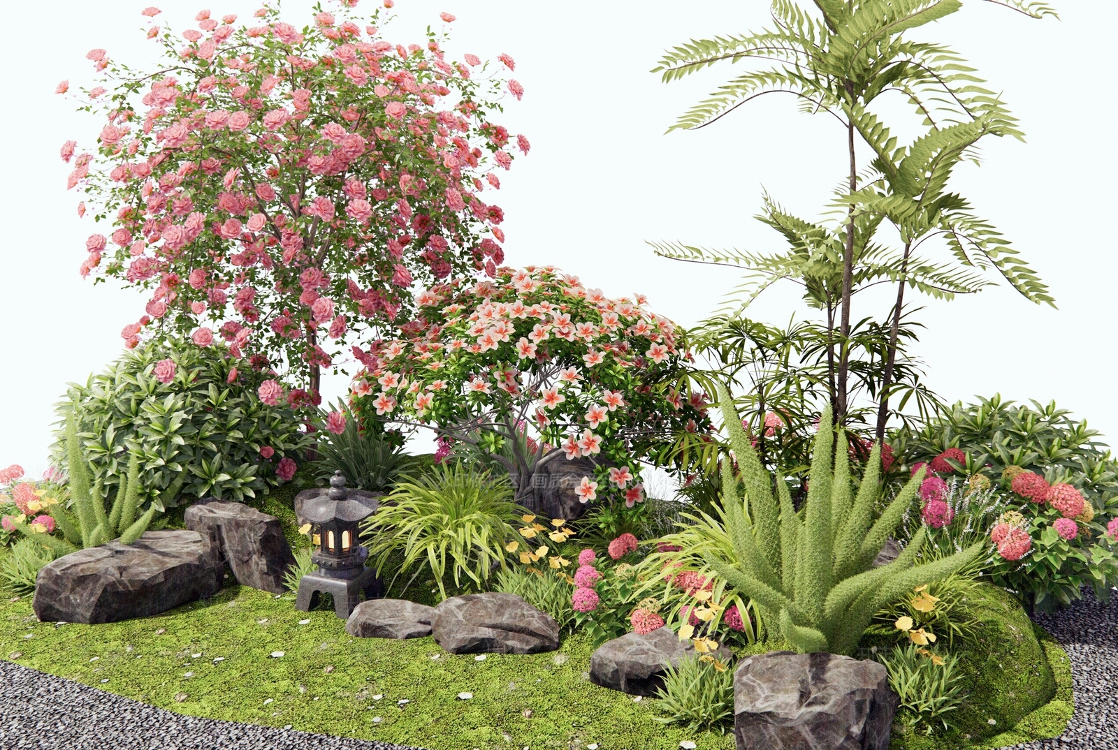 花草组合3D模型下载【ID:1192994470】