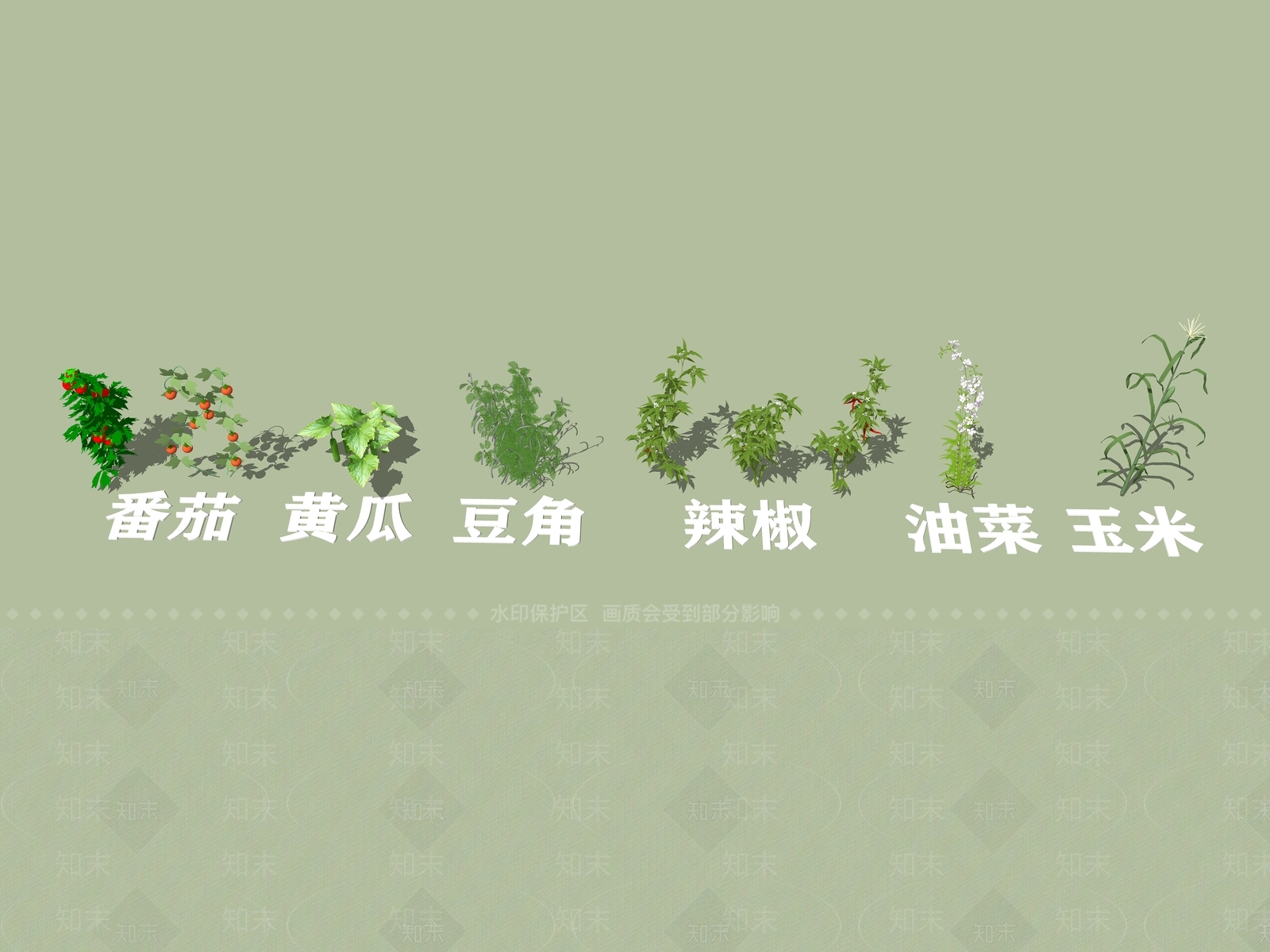 水果蔬菜SU模型下载【ID:1192994408】