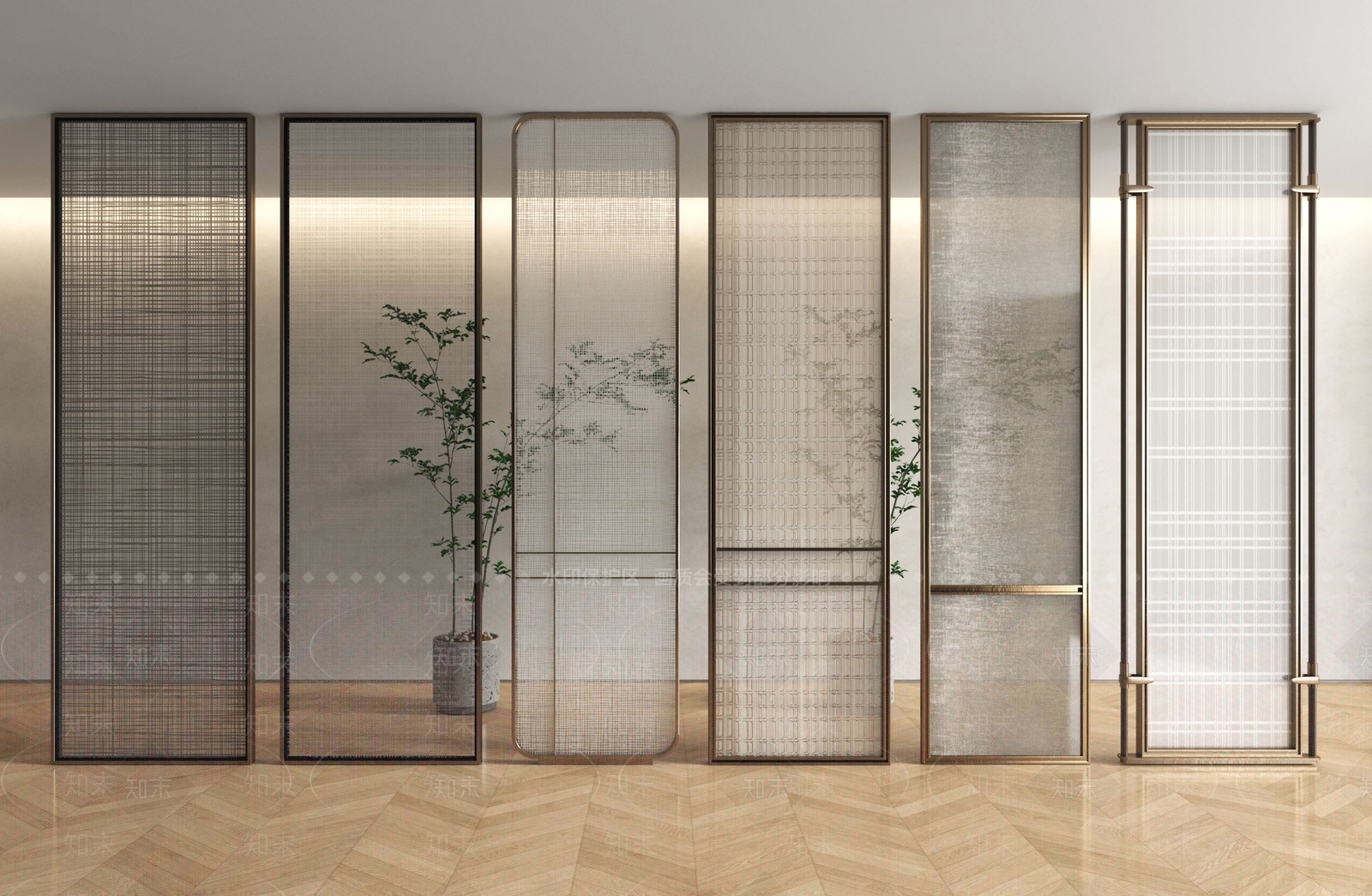 现代屏风3D模型下载【ID:1192994902】