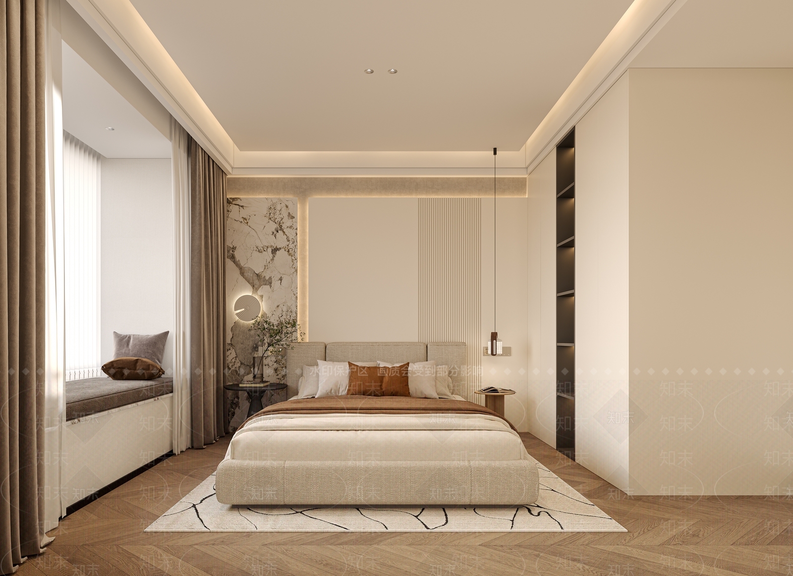 嵌入式储物架书房3D模型下载【ID:1227561657】