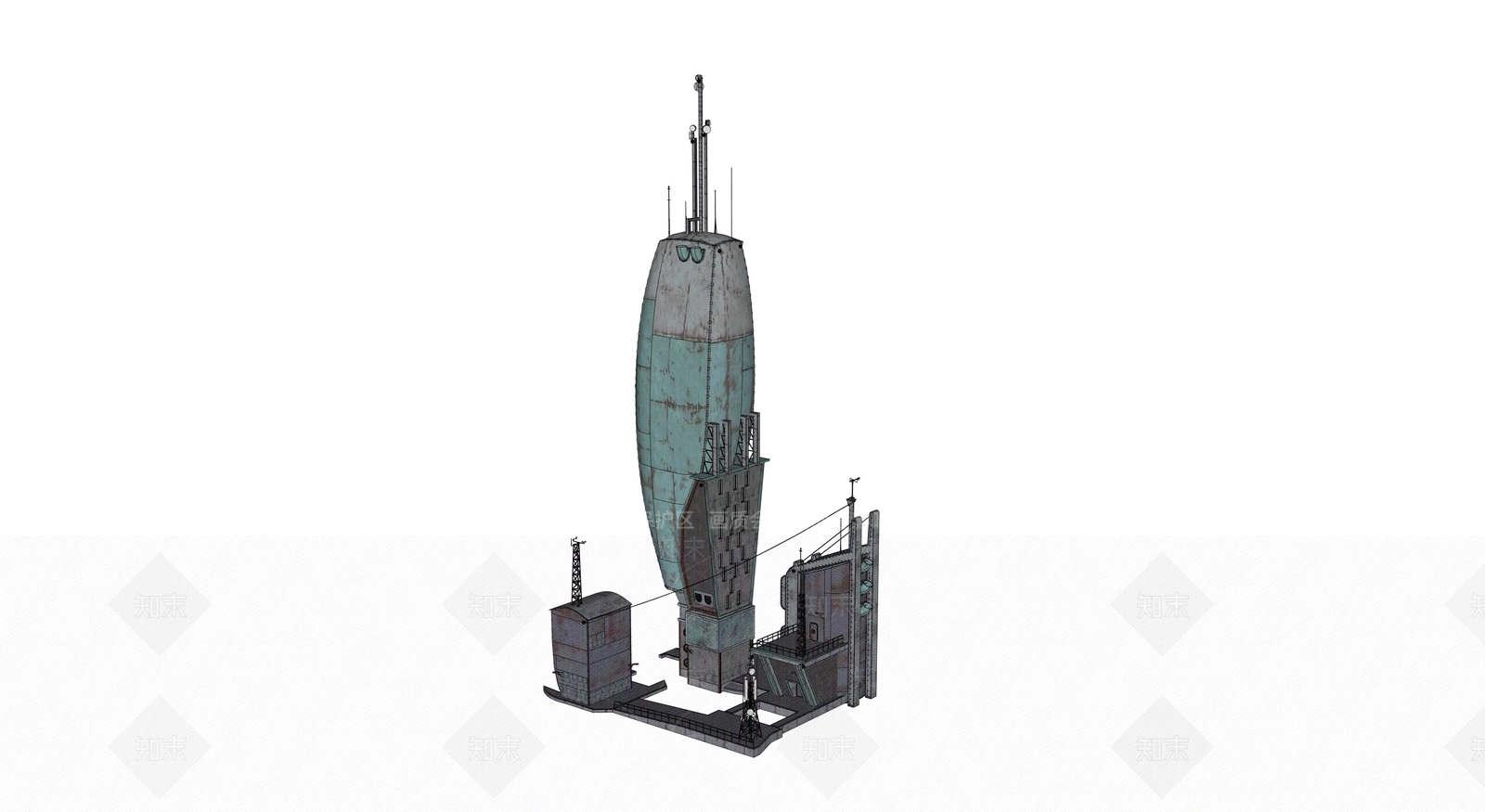 现代风格建筑SU模型下载【ID:1192996149】