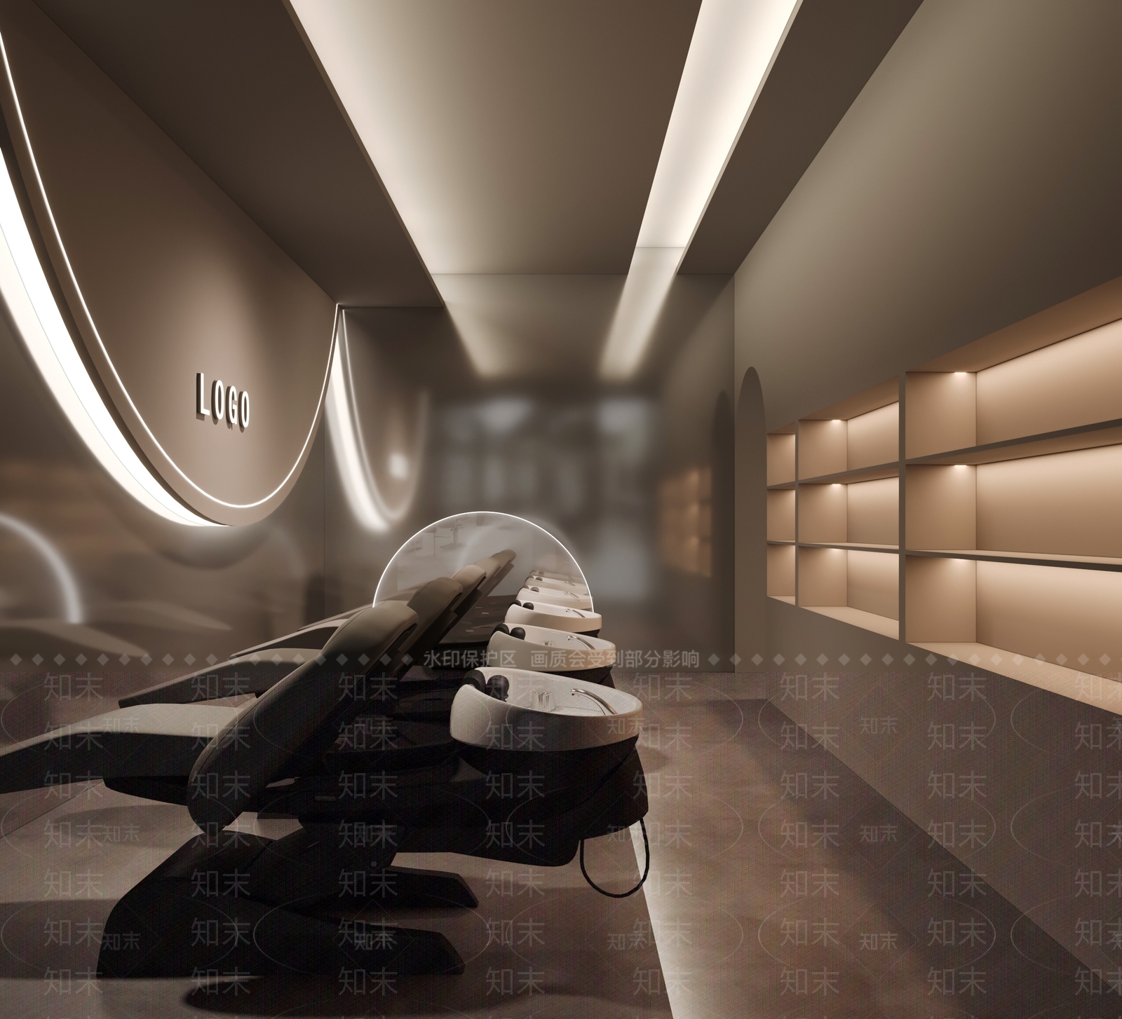 现代意式美发店3D模型下载【ID:1192996573】