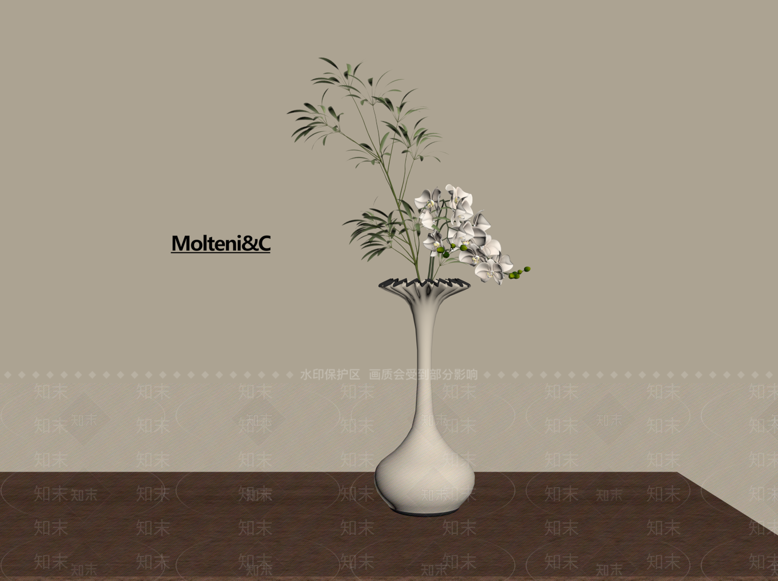 法式奶油花瓶SU模型下载【ID:1192998083】