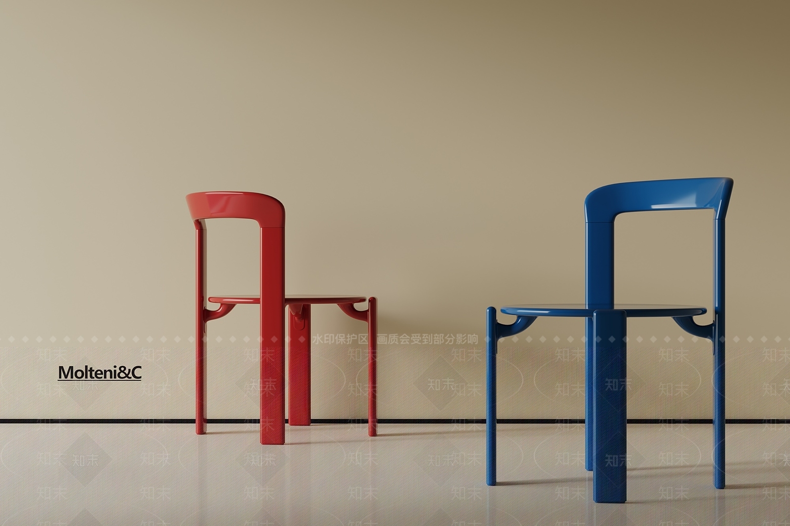 现代餐椅3D模型下载【ID:1192999120】