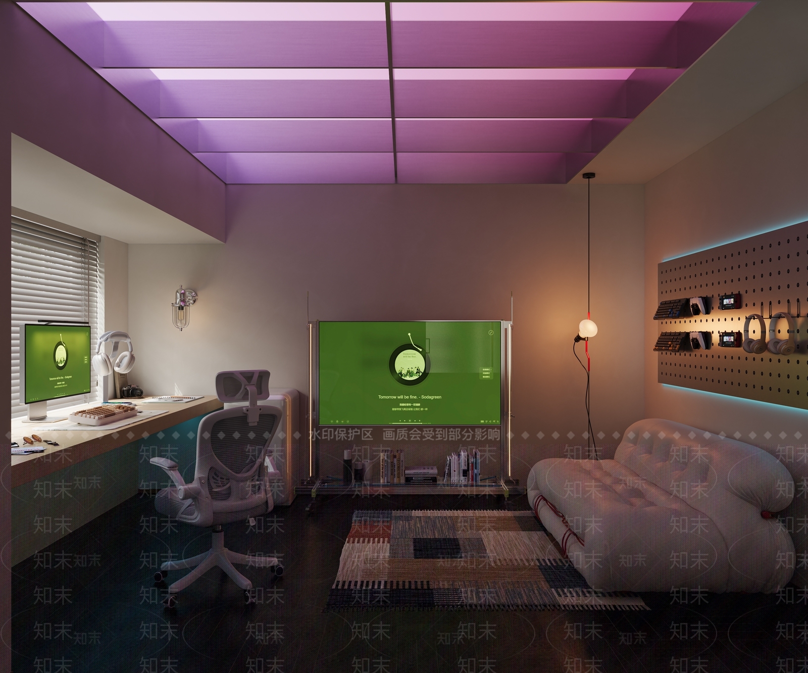 现代影音室3D模型下载【ID:1215119235】