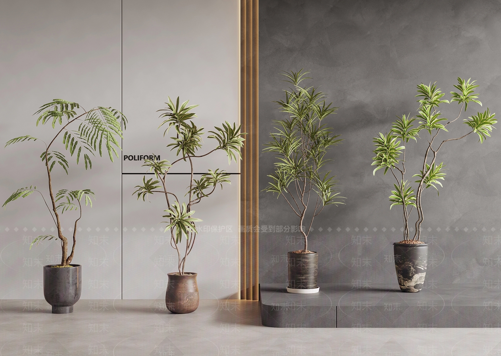 盆栽3D模型下载【ID:1193003329】