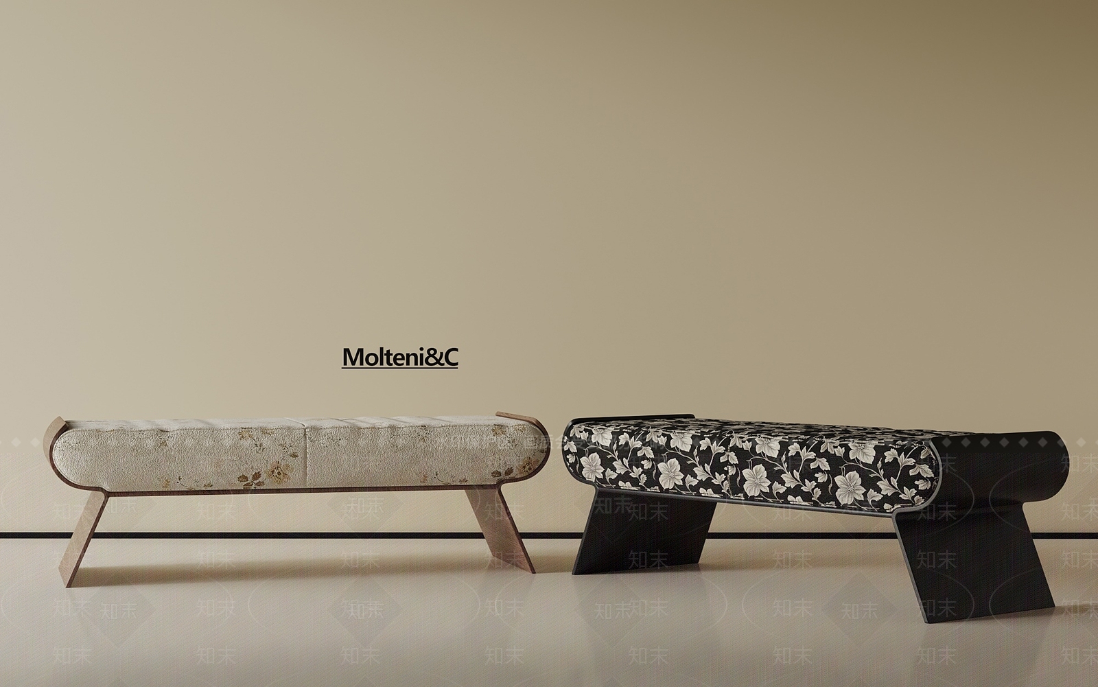 法式复古床尾凳SU模型下载【ID:1193004275】