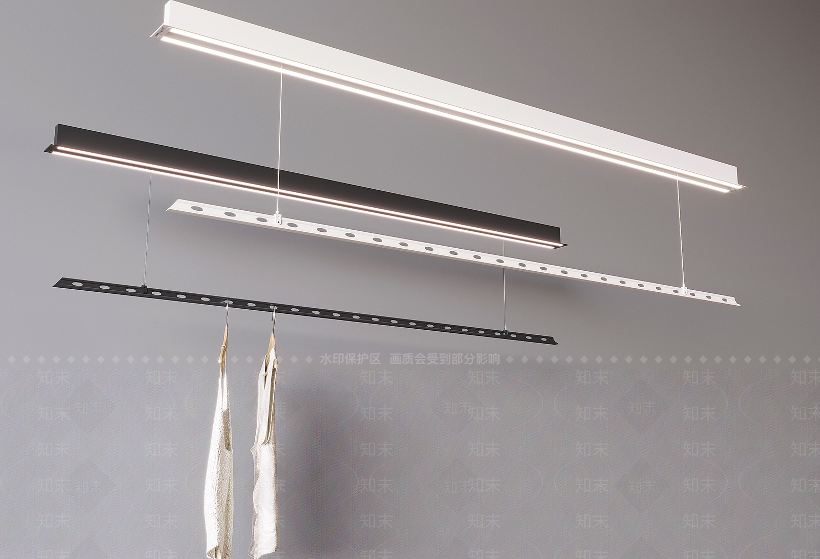 晾衣架SU模型下载【ID:1193007783】