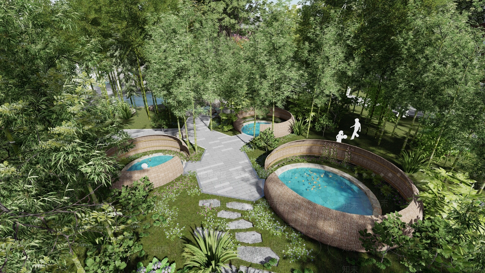 现代景观公园SU模型下载【ID:1193009816】