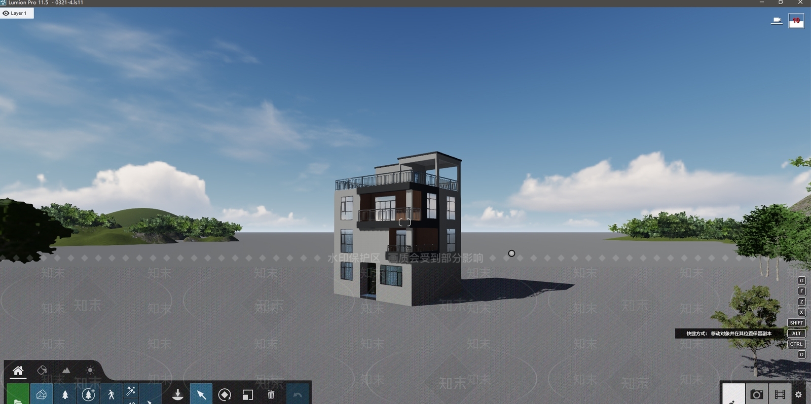 现代多层住宅SU模型下载【ID:1193010381】