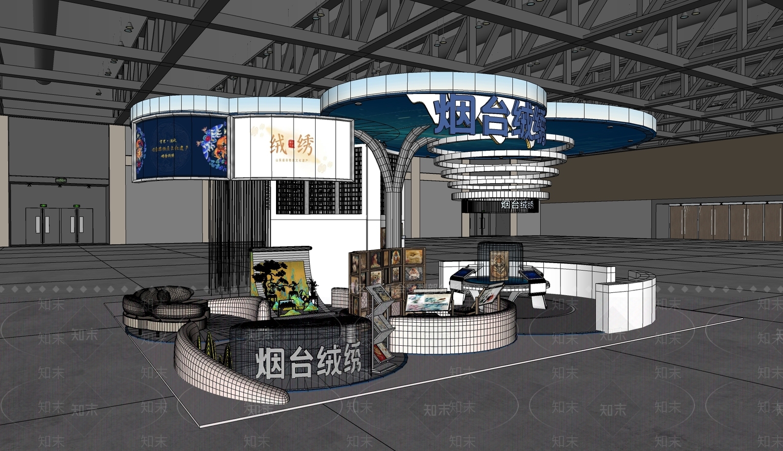 现代其他公共空间SU模型下载【ID:1193013433】