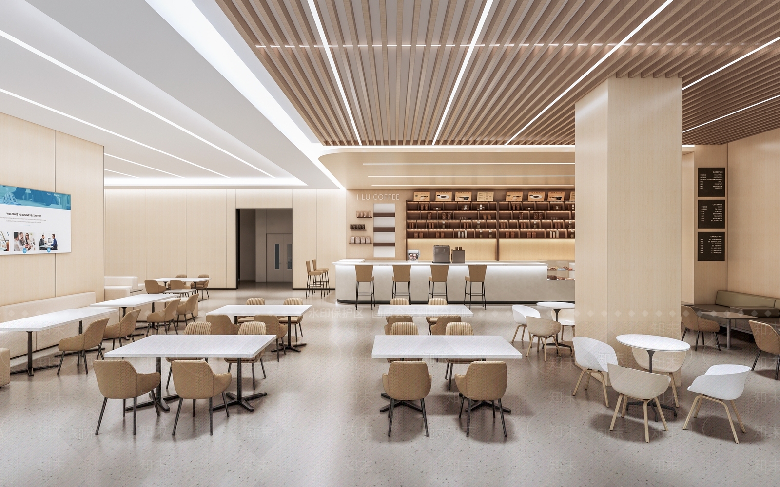 现代食堂SU模型下载【ID:1193013631】