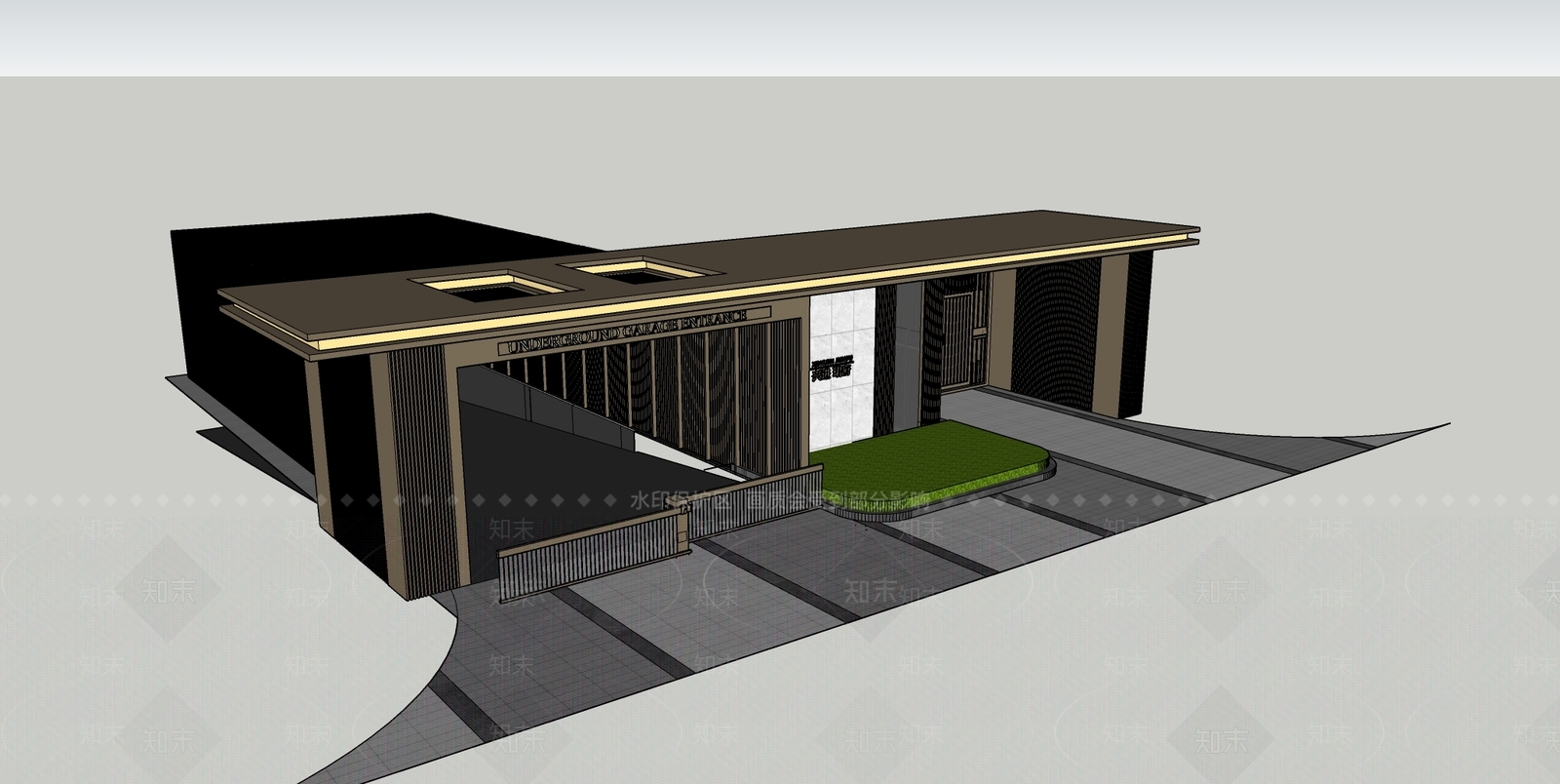 中式新中式入口大门SU模型下载【ID:1193014124】