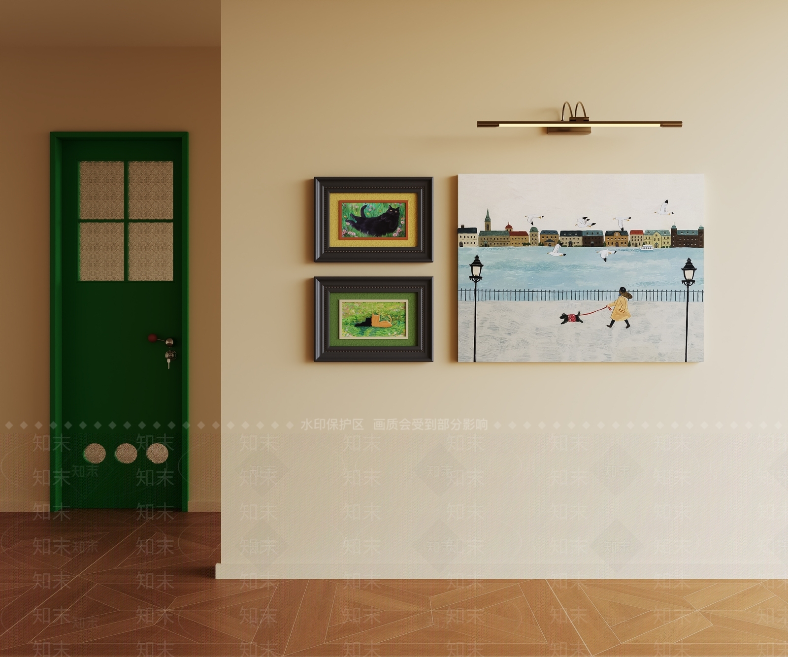 现代北欧挂画3D模型下载【ID:1193021157】