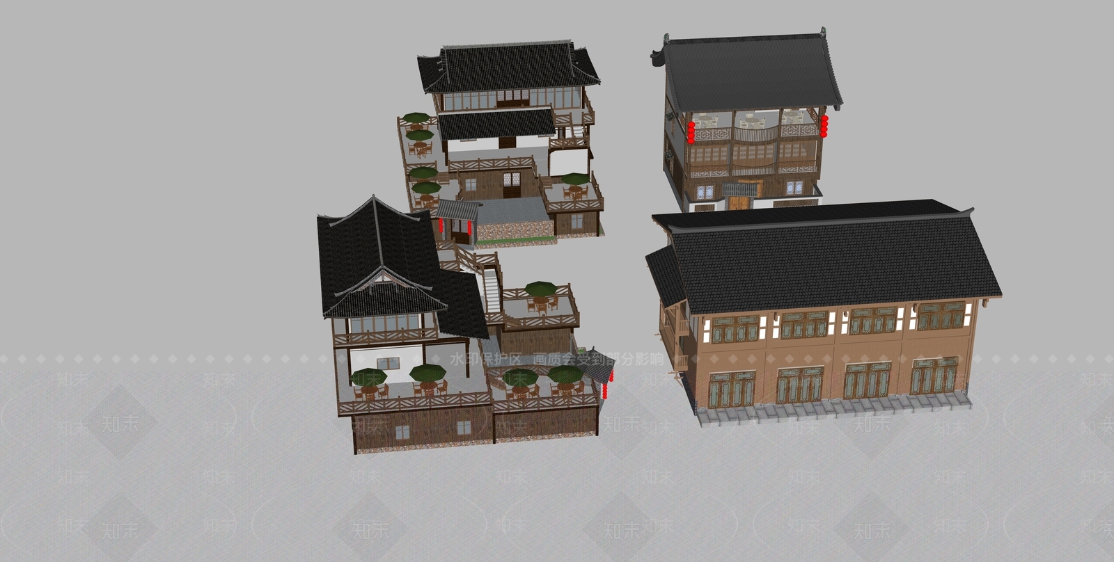 现代新中式其他民宿SU模型下载【ID:1193023187】