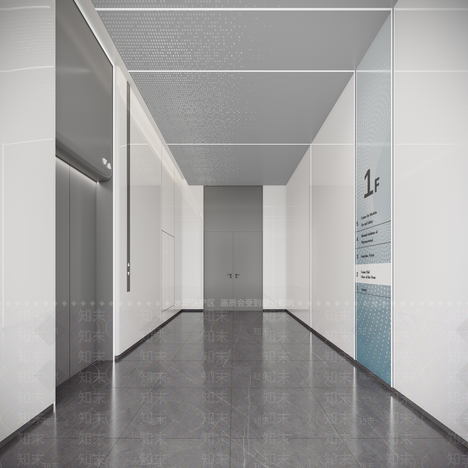 现代电梯间3D模型下载【ID:1193024148】