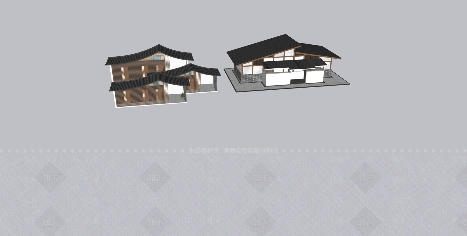 新中式其他民宿SU模型下载【ID:1193024504】