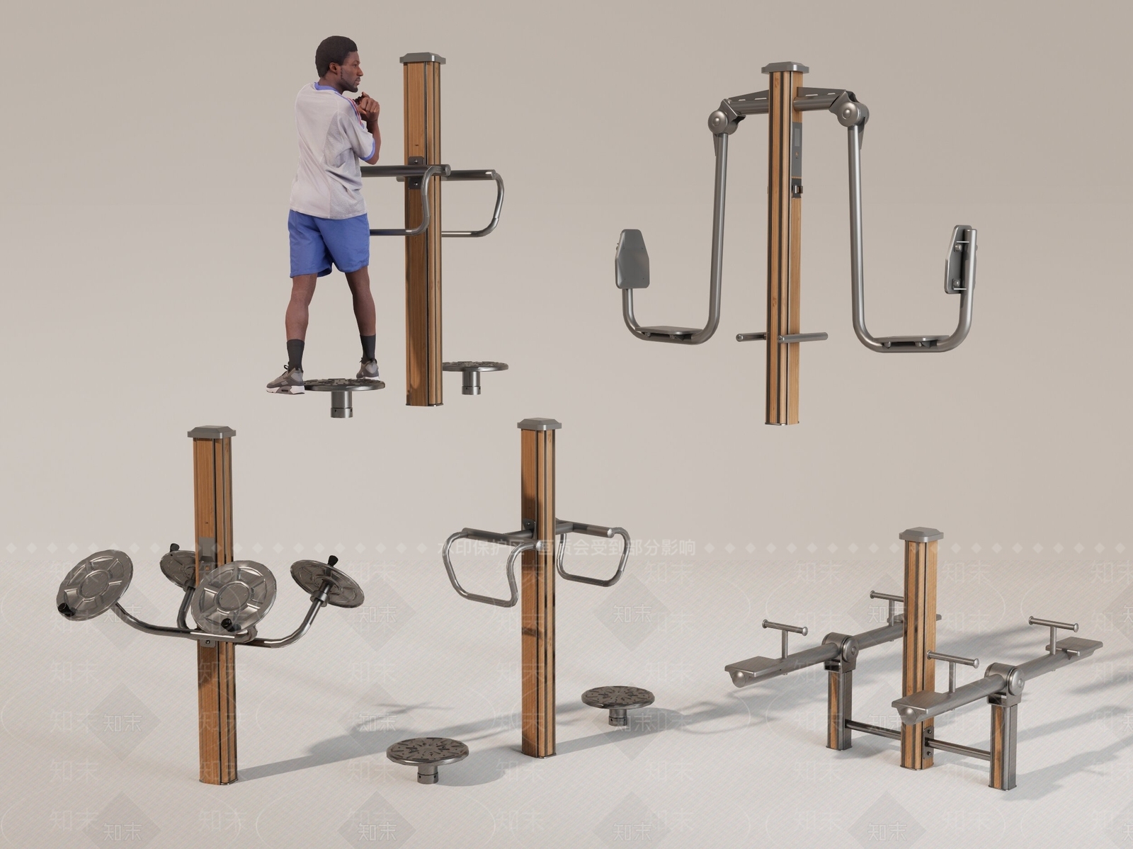 健身器材SU模型下载【ID:1193027240】
