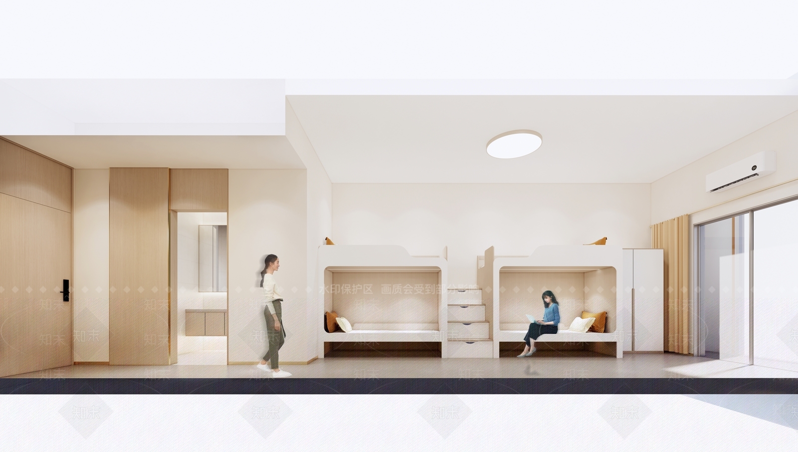 现代宿舍SU模型下载【ID:1193030408】