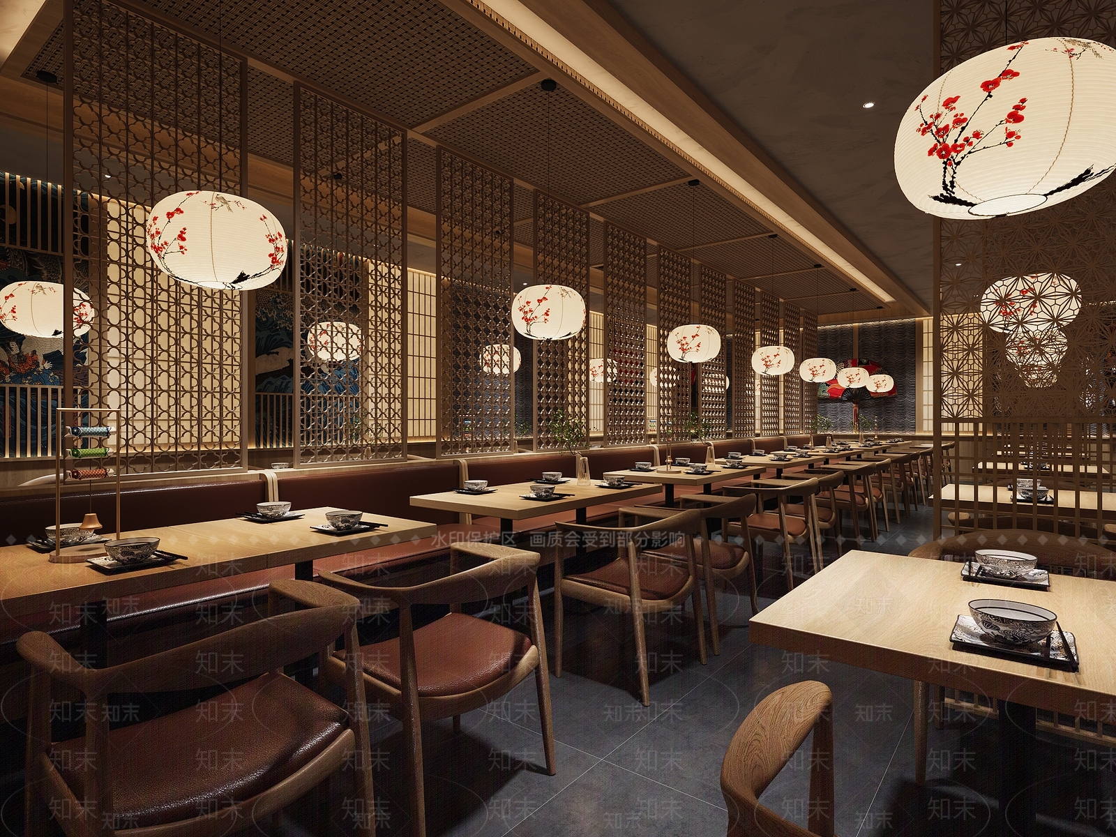 日式日料店3D模型下载【ID:1215119672】