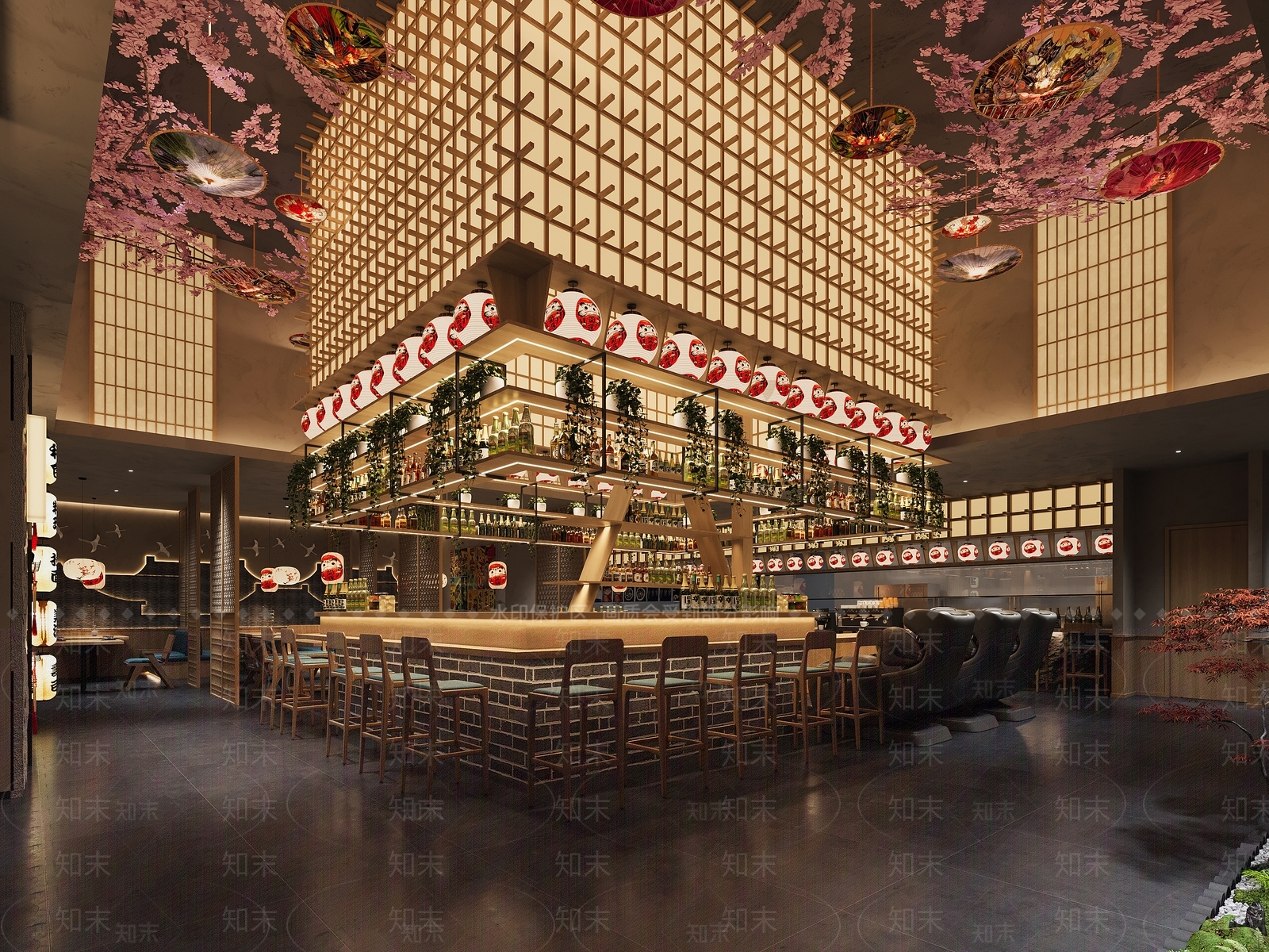 日式自助餐厅3D模型下载【ID:1193033215】