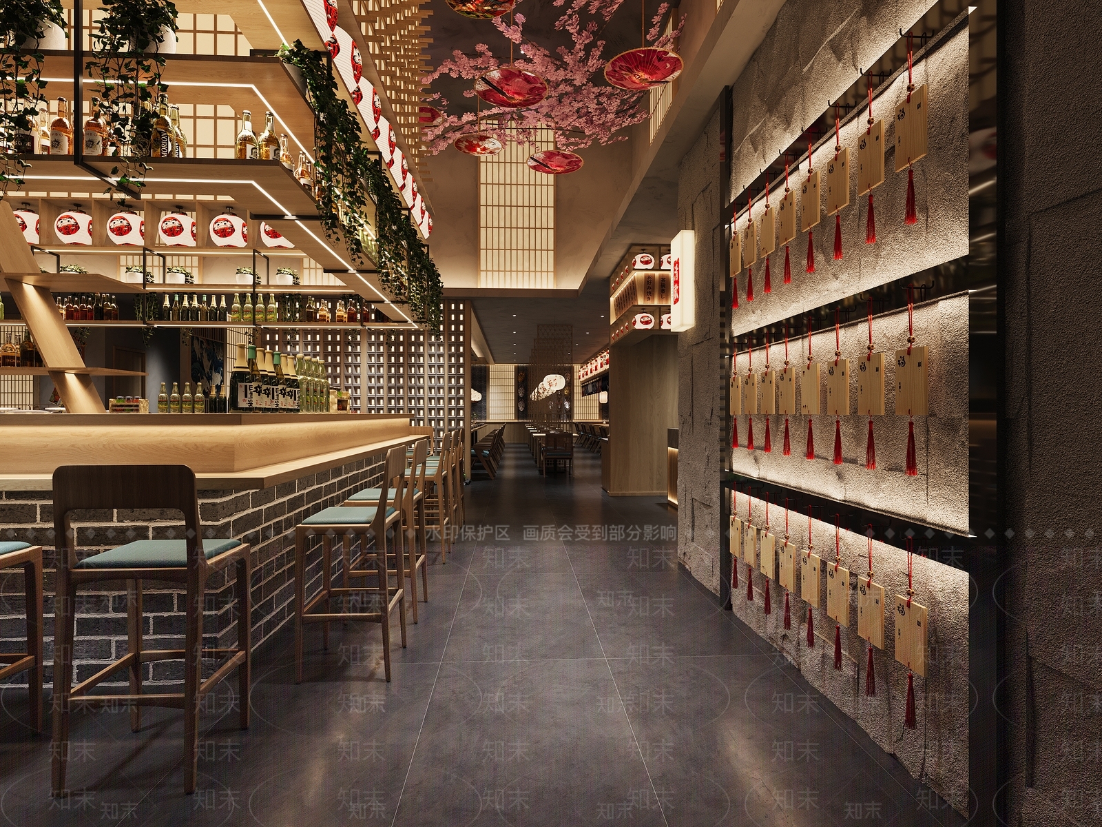 日式日料店3D模型下载【ID:1215119694】