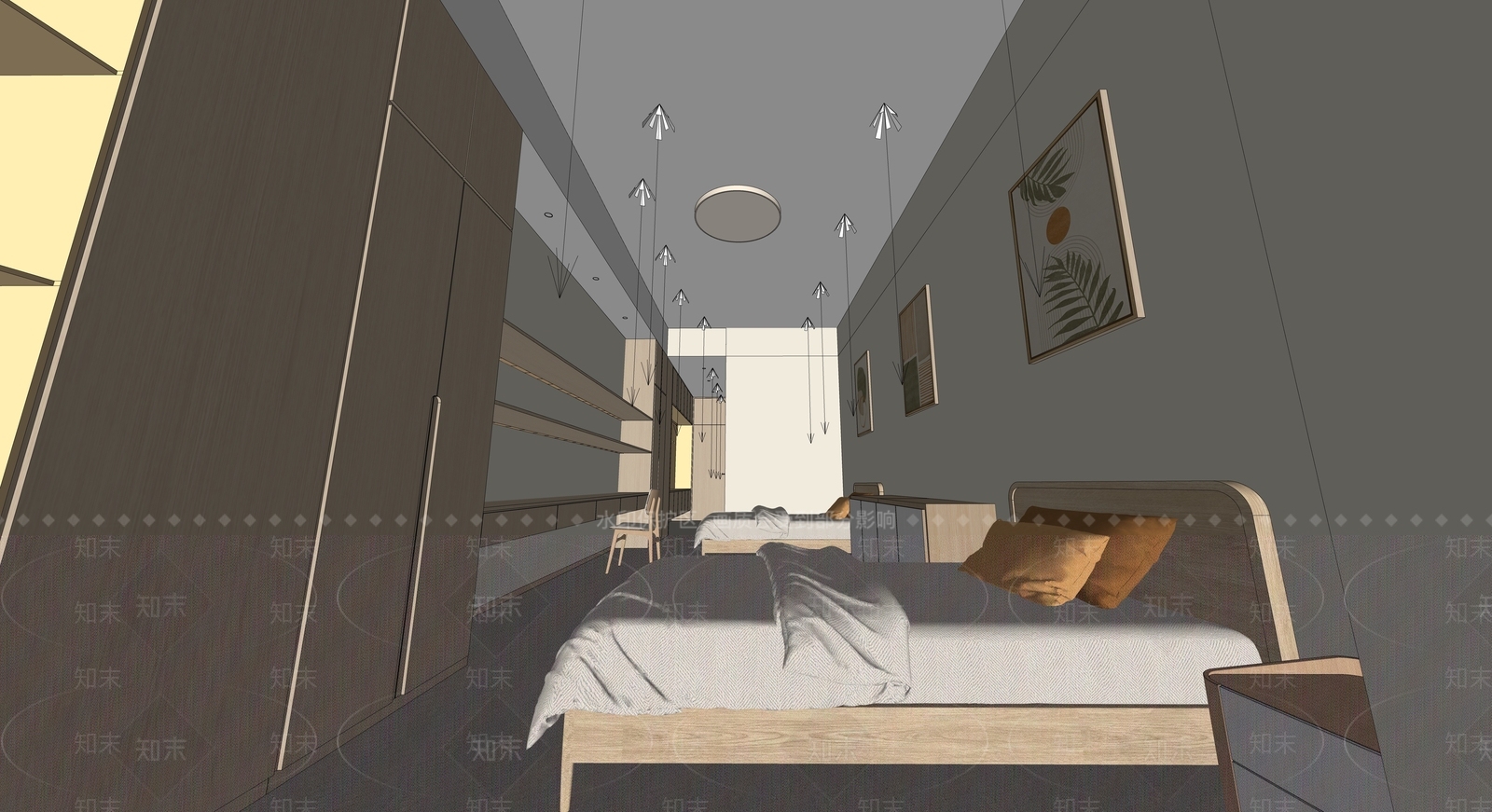 现代宿舍SU模型下载【ID:1193033014】