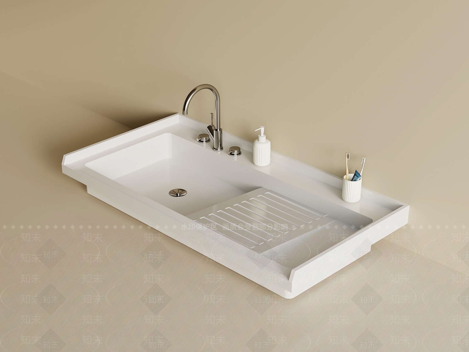 洗手台SU模型下载【ID:1193034376】