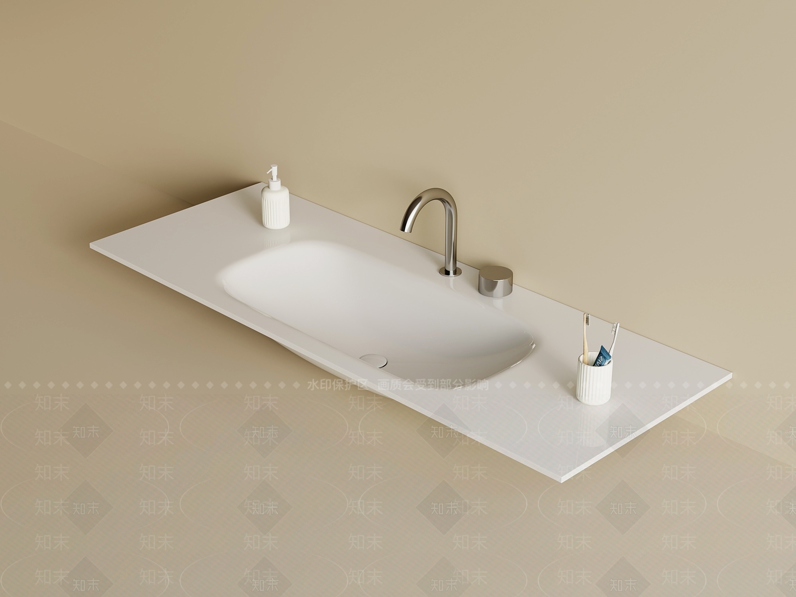 洗手台SU模型下载【ID:1193034585】