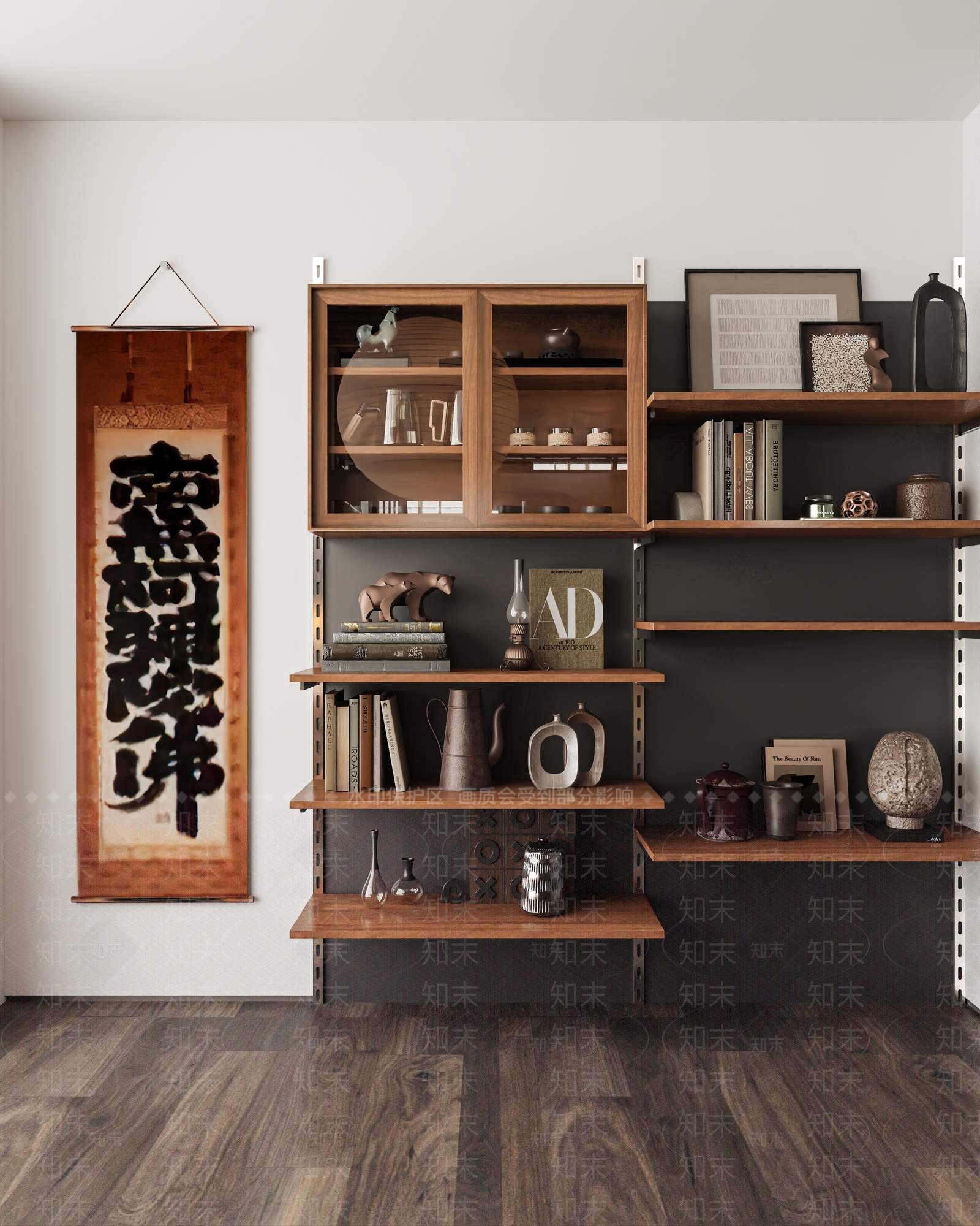 中古复古书柜3D模型下载【ID:1193036224】