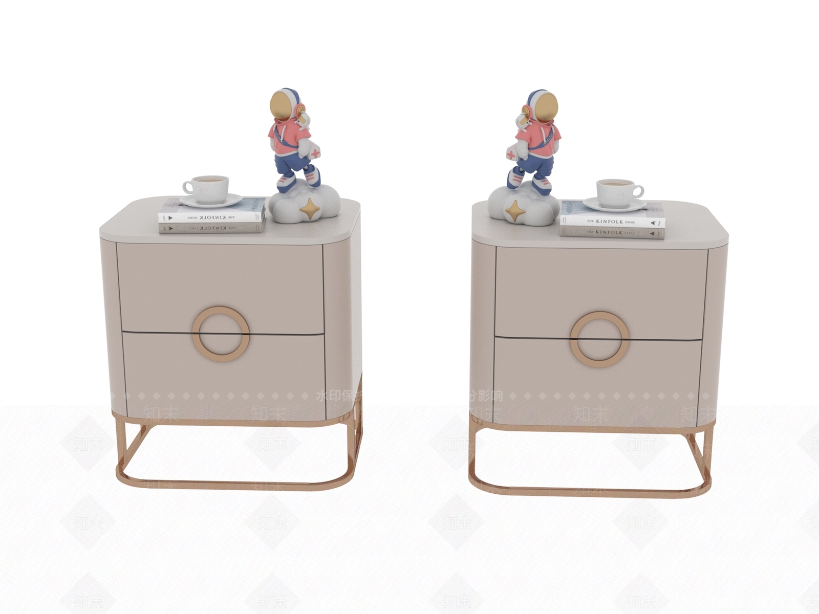现代床头柜3D模型下载【ID:1193038861】