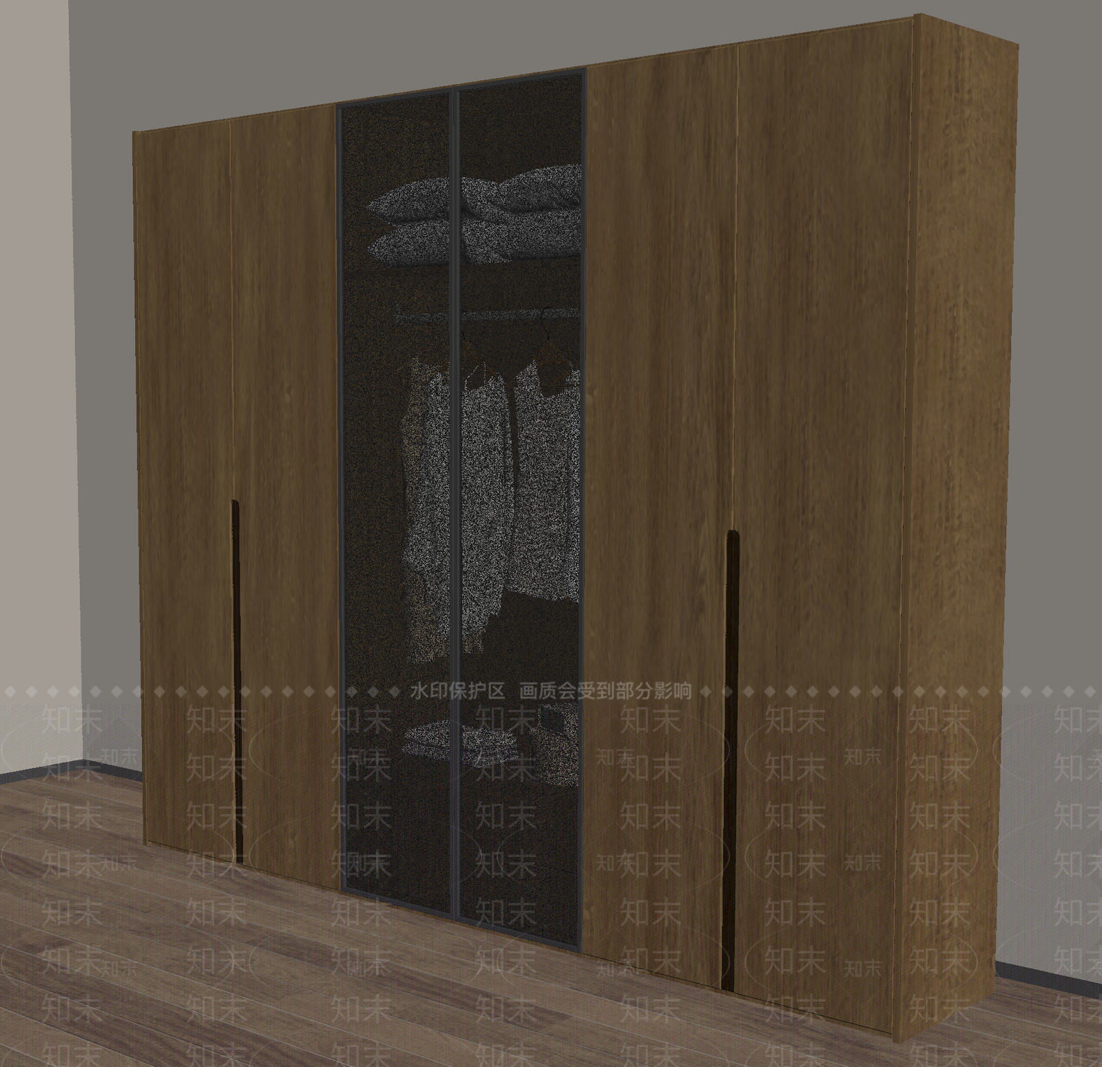 现代衣柜SU模型下载【ID:1193040207】