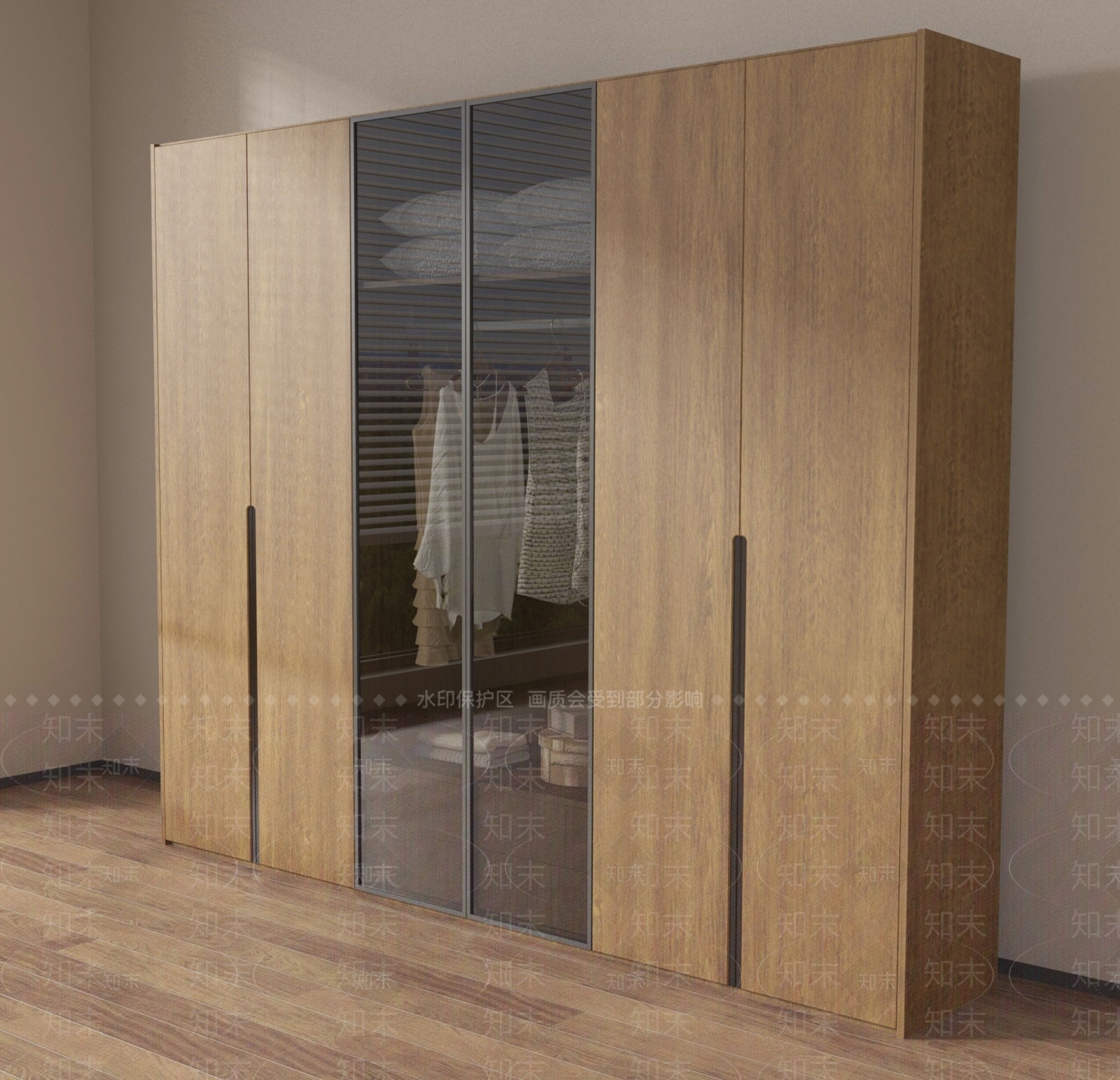现代衣柜3D模型下载【ID:1193040342】