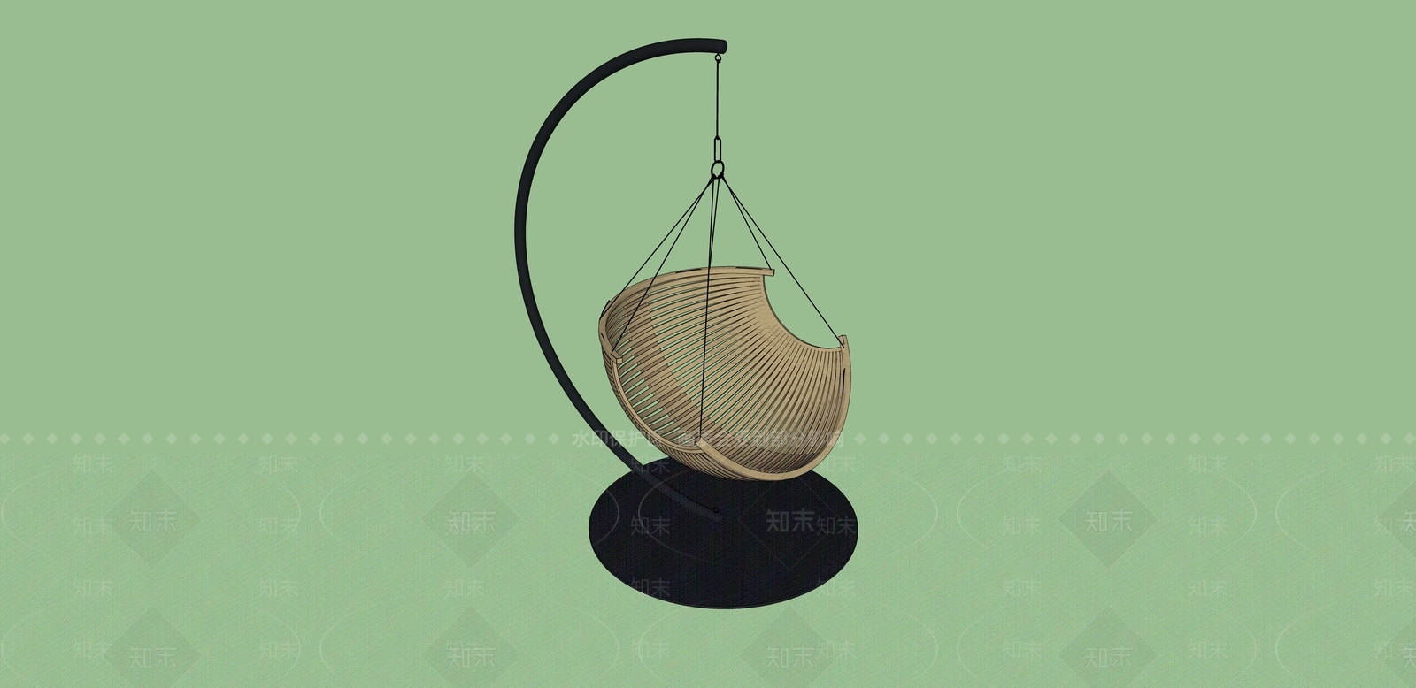 现代中式吊椅SU模型下载【ID:1193046045】