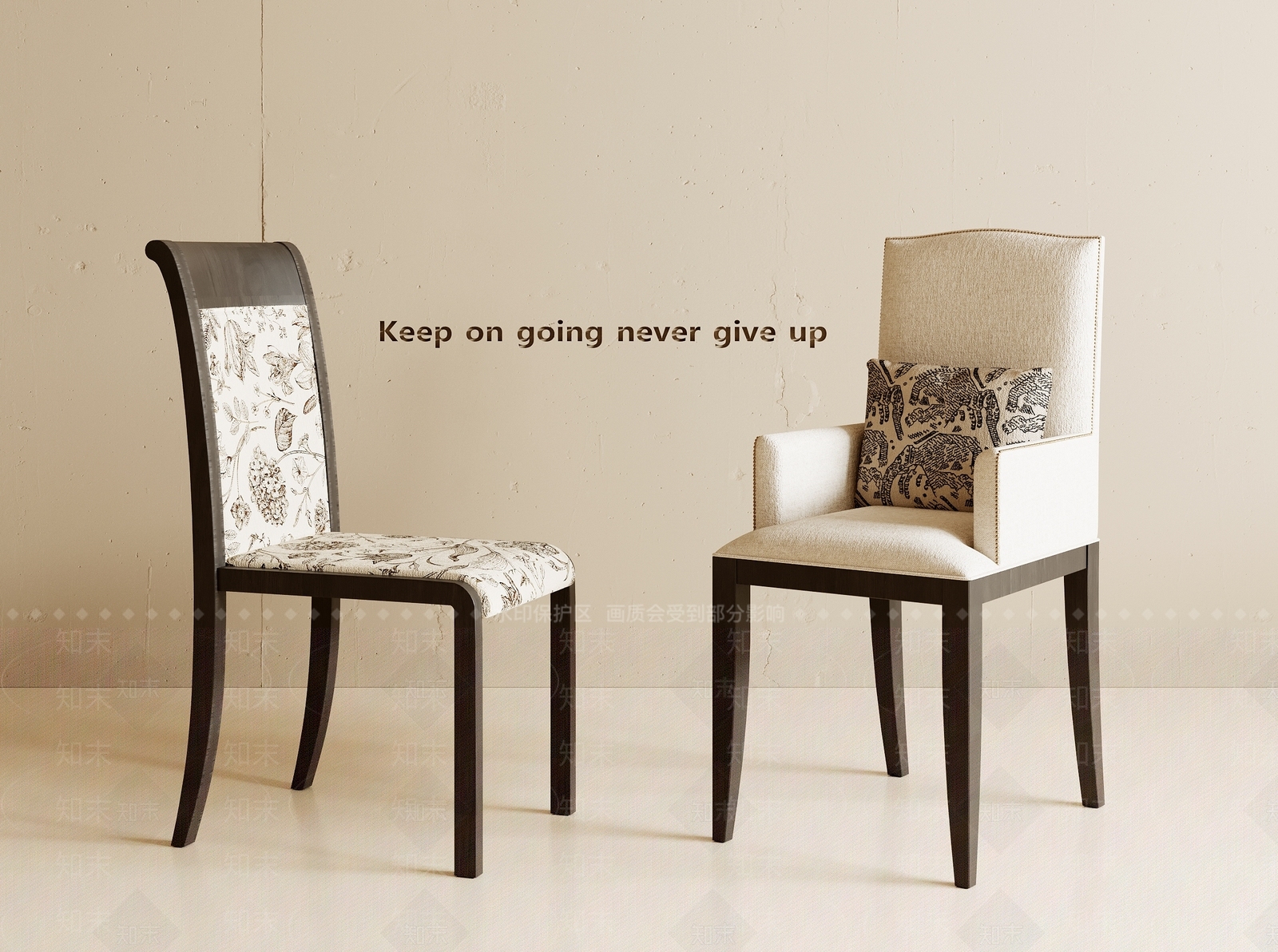 法式复古餐椅3D模型下载【ID:1193042985】