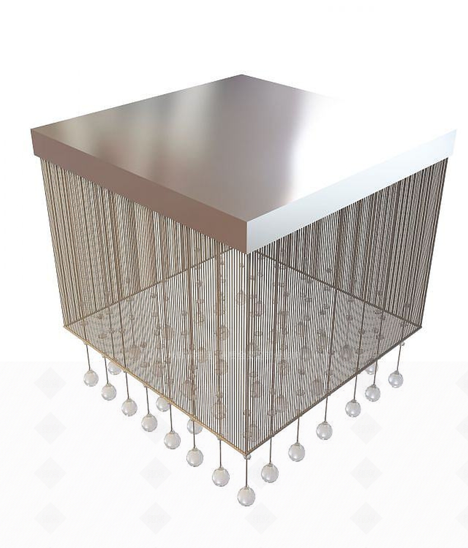 现代客厅水晶吊灯3D模型下载【ID:1193051253】