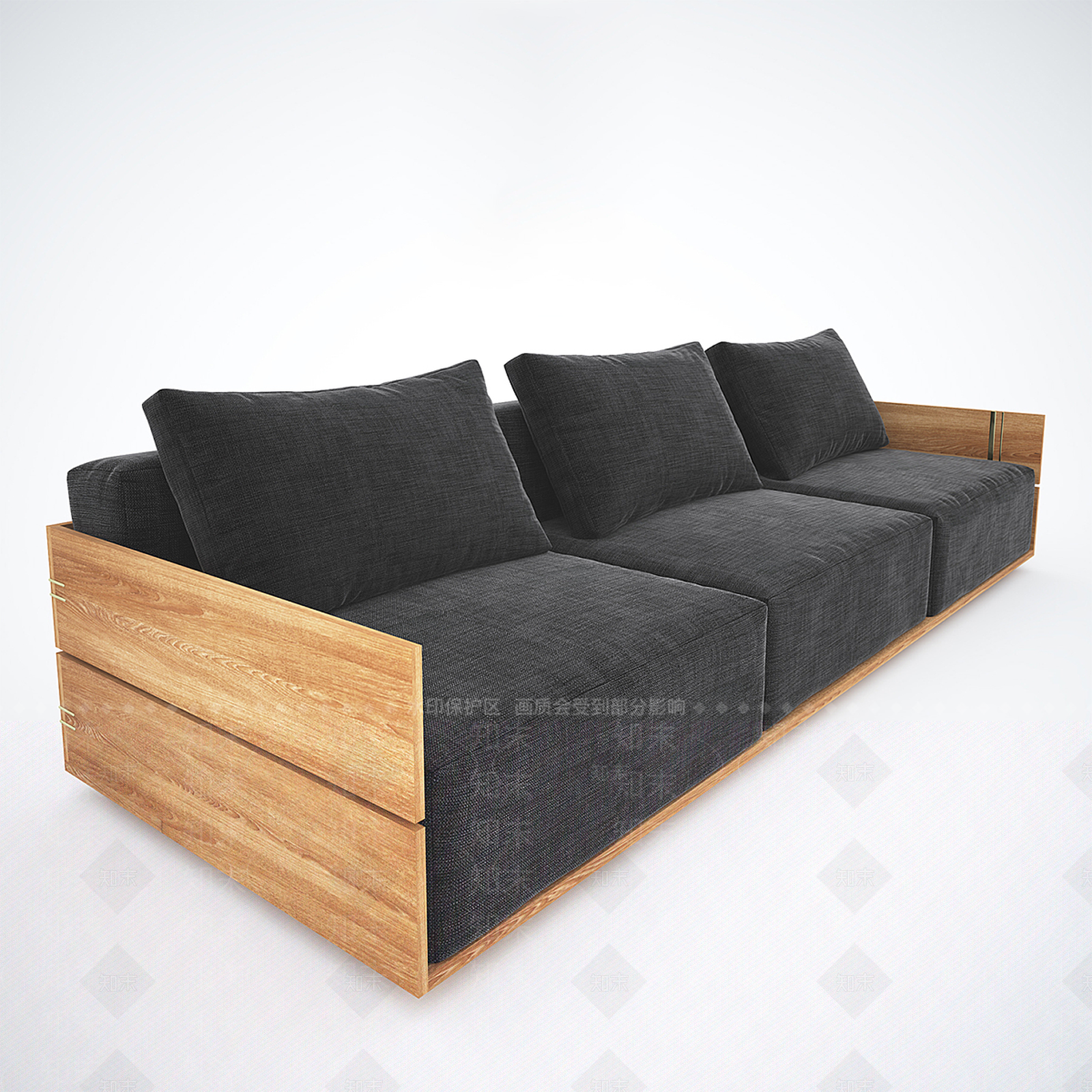 中古复古多人沙发3D模型下载【ID:1193055811】