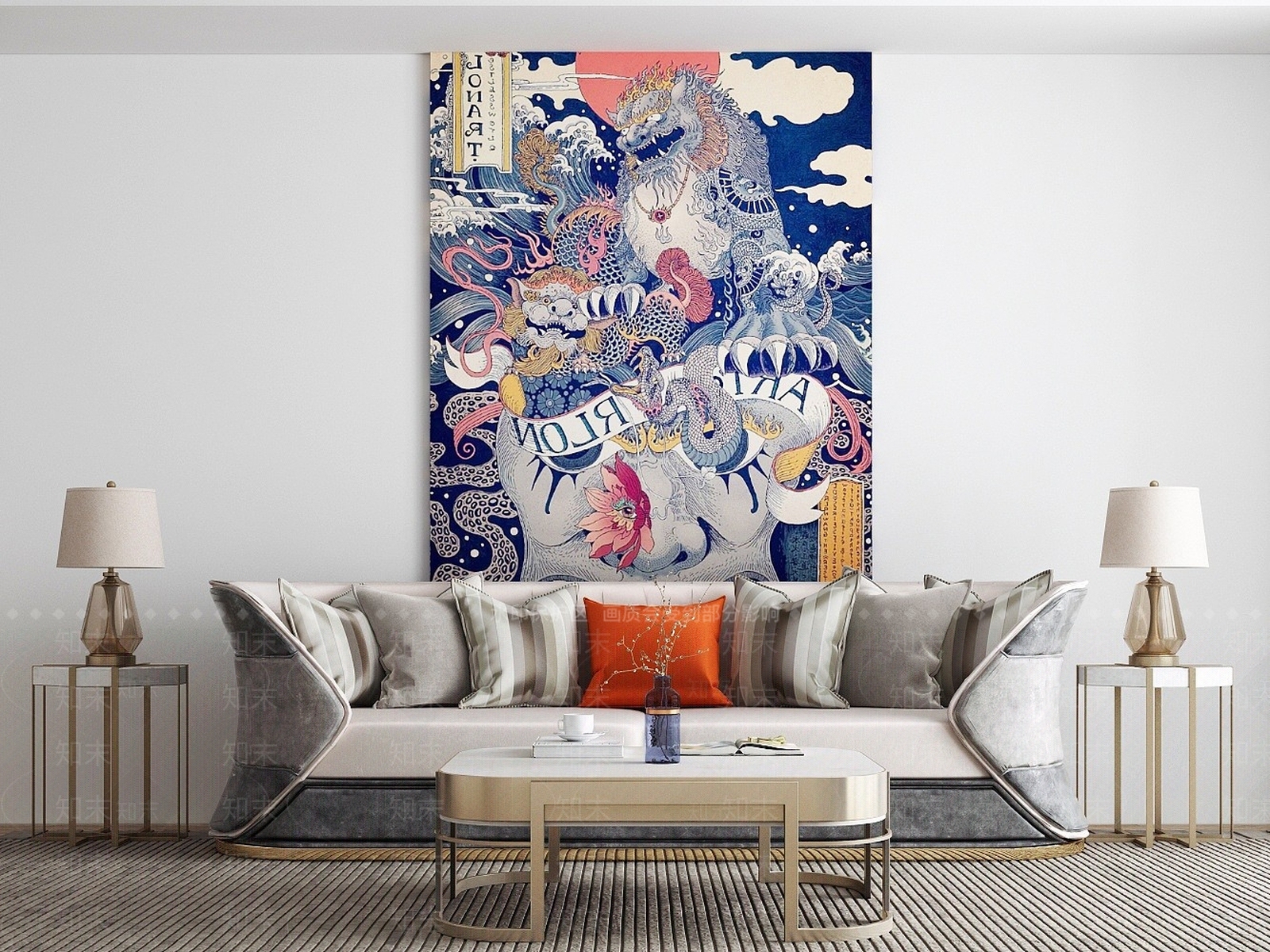 现代家具饰品组合3D模型下载【ID:1193056823】