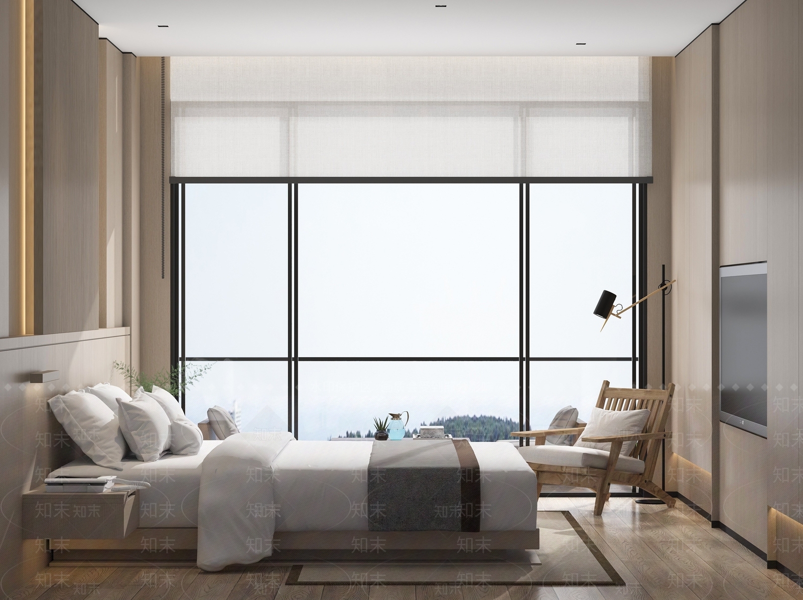 现代酒店客房3D模型下载【ID:1193057955】
